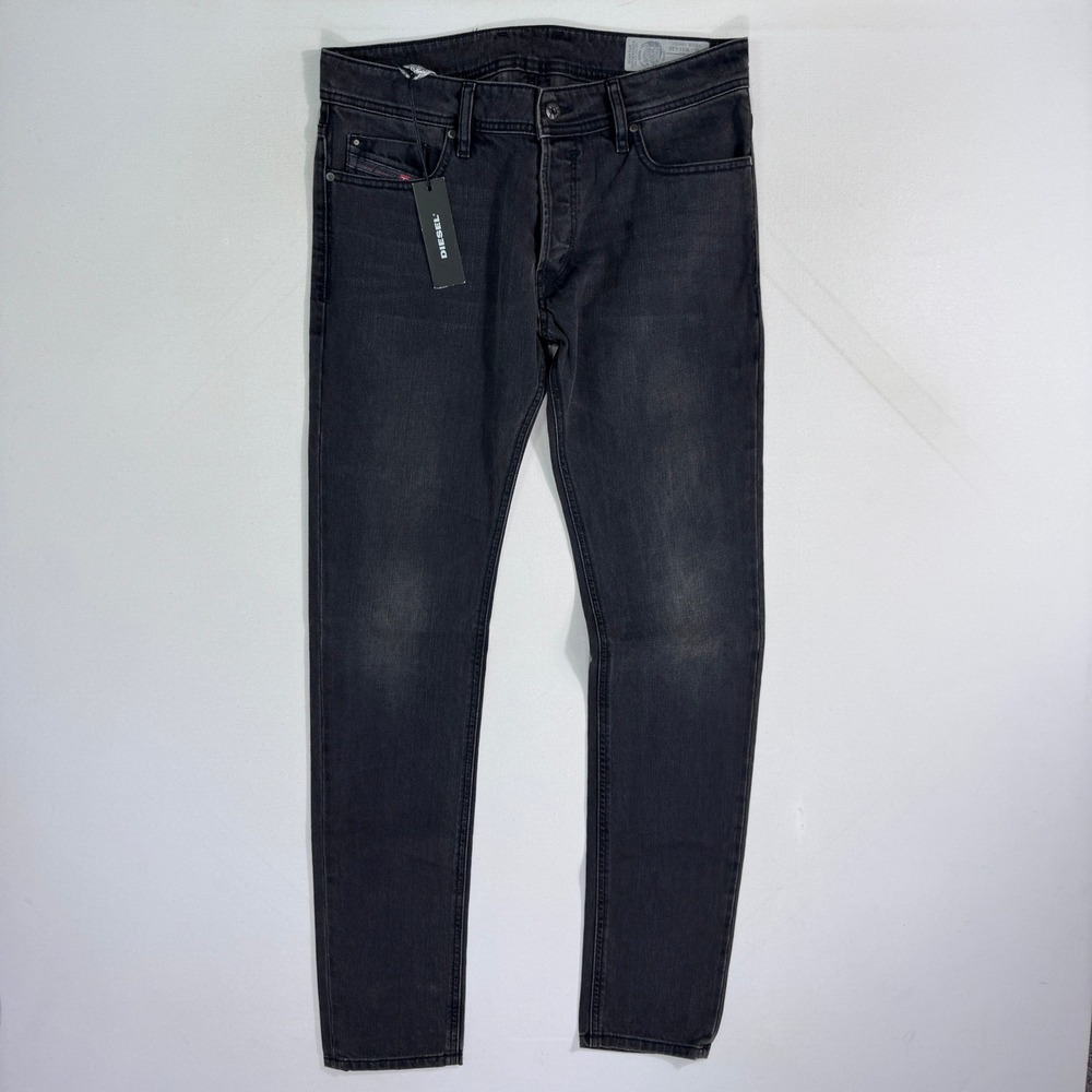 Diesel Troxer Slim-Skinny Jeans Mens 31x32 (32x32) Black Denim RS028 Stretch NWT